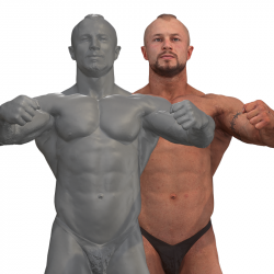 Duncan Raw Flexing Chest Muscle Scans